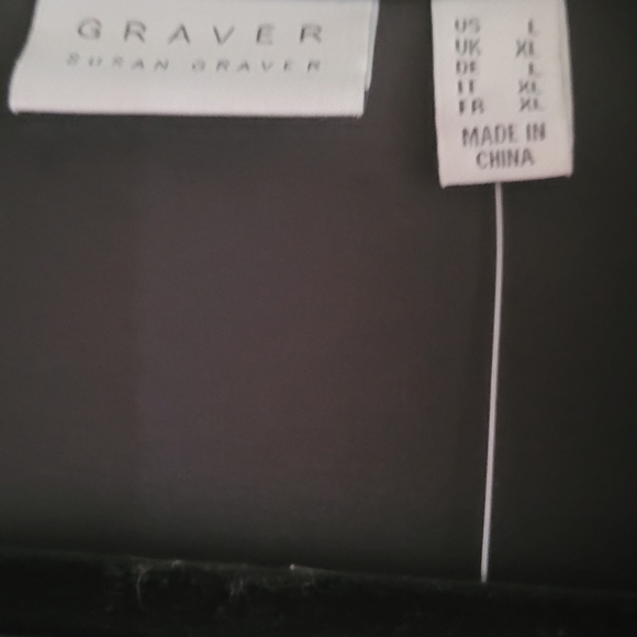 GRAVER By Susan Graver Short Sleeve Black Women's Blazer - Picture 4 of 7